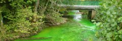 Coloration de la rivière la Barbèche.